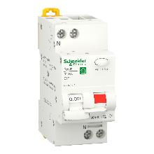 Interruttori magnetotermici differenziali (RCBO), Resi9, 1P+N, 10 A, curva C, 4500 A, 30 mA, Tipo A - SCHNEIDER ELECTRIC R9D61610 product photo
