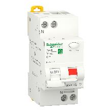 Interruttore magnetotermico differenziale (RCBO) Resi9 1P+N 16A curva C 4500A 30 mA tipo A - SCHNEIDER ELECTRIC R9D61616 product photo