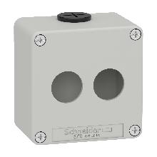 Pulsantiera in metallo grigia  M20 2 fori 22MM 80X80X51,5 UL CSA - SCHNEIDER ELECTRIC XAPD1202 product photo