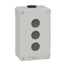 Pulsantiera in metallo grigia  M20 3 fori 22MM 80X130X51,5 UL CSA - SCHNEIDER ELECTRIC XAPD2203 product photo