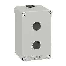 Pulsantiera in metallo grigia  M20 2 fori 22MM 80X130X77 UL CSA - SCHNEIDER ELECTRIC XAPD2502 product photo