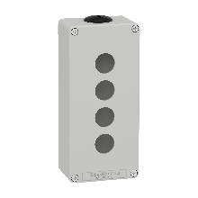 Pulsantiera in metallo grigia  M25 4 fori 22MM 80X175X51,5 UL CSA - SCHNEIDER ELECTRIC XAPD3204 product photo