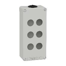 Pulsantiera in metallo grigia  M25 6 fori 22MM 80X175X51,5 UL CSA - SCHNEIDER ELECTRIC XAPD3206 product photo
