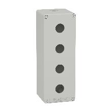 Pulsantiera in metallo grigia  M25 4 fori 22MM 80X220X77 UL CSA - SCHNEIDER ELECTRIC XAPD4504 product photo