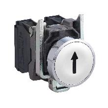 Pulsante bianco D.22  filoghiera ad impulso - FRECCIA SU - 1NO - SCHNEIDER ELECTRIC XB4BA3341 product photo