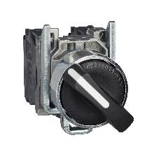 Selettore nero D.22 - 3 posizioni +/- 45? - con ritorno - 2 NO - ATEX - SCHNEIDER ELECTRIC XB4BD53EX product photo