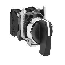 Selettore D.22  - 3 posizioni - con ritorno - leva LUNGA - nero - 2NO - SCHNEIDER ELECTRIC XB4BJ53 product photo