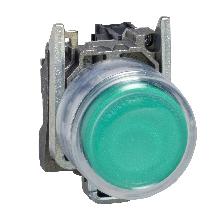 Pulsante luminoso verde Ø22 - 24V - ATEX - SCHNEIDER ELECTRIC XB4BP383B5EX - SCHNEIDER ELECTRIC XB4BP383B5EX product photo