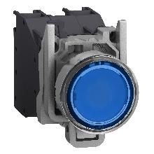 Pulsante luminoso blu con cappuccio ATEX 24..240V - SCHNEIDER ELECTRIC XB4BP683BM5GEX product photo