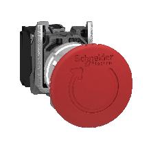 Harmony XB4, Arresto di emergenza, metallo, fungo rosso D.40, D.22 , ad aggancio, girare per sbloccare, 1 NC + 1NC auto-monitorato - SCHNEIDER ELECTRIC XB4BS84462 product photo