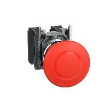 Pulsante arresto emergenza D.22 testa fungo D.40 rosso premere tirare 1NC+1NO - SCHNEIDER ELECTRIC XB4BT845 product photo