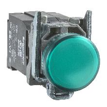 Lampada spia D.22  - IP65 - verde - lampadina BA 9S - 120V - SCHNEIDER ELECTRIC XB4BV33 product photo