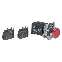 Pulsante luminoso rosso D.22 - filoghiera ad impulso - 120V - 1NO+1NC - SCHNEIDER ELECTRIC XB4BW3435 product photo