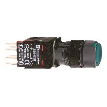 Pulsante luminoso verde D.16 - filoghiera ad impulso - 24V - 1NO+1NC - SCHNEIDER ELECTRIC XB6AW3B5B product photo