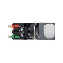 Pulsante luminoso bianco D.16- filoghiera ad impulso - 24V - 1NO - SCHNEIDER ELECTRIC XB6CW1B1B product photo
