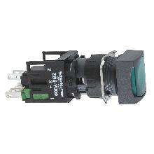 Pulsante luminoso verde D.16 - filoghiera ad impulso - 24V - 1NO+1NC - SCHNEIDER ELECTRIC XB6CW3B5B product photo