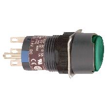 Pulsante luminoso verde D.16 - filoghiera ad impulso - 24V - 1 NC/NO - SCHNEIDER ELECTRIC XB6EAW3B1P product photo