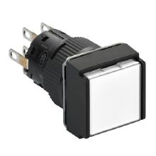 Pulsante luminoso bianco D.16 - filoghiera ad impulso - 24V - 2NC/NO - SCHNEIDER ELECTRIC XB6ECW1B2P product photo