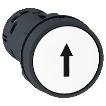 Pulsante ad impulso bianco - 1 NO - FRECCIA NERA IN ALTO - SCHNEIDER ELECTRIC XB7NA11341 product photo