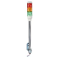 Harmony XVC, Colonna luminosa monoblocco precablata, plastica, rosso arancione verde, D.40, montaggio su tubo, luce fissa, IP23, 24 V AC/DC - SCHNEIDER ELECTRIC XVC4B3 product photo