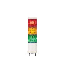 Harmony XVC, Colonna luminosa monoblocco precablata, plastica, rosso arancione verde,  D. 60, montaggio diretto su base, luce fissa, IP54, 24 V AC/DC - SCHNEIDER ELECTRIC XVC6B3K product photo