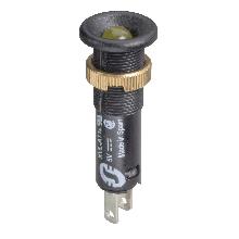 Lampada spia D.8 - IP40 - gialla arancio - LED sporgente - 24V - faston - SCHNEIDER ELECTRIC XVLA135 product photo