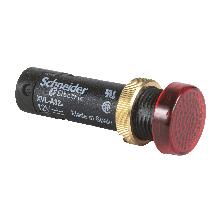 Lampada spia D. 12  - IP40 - rossa - LED protetto - 24V - connettore a vite - SCHNEIDER ELECTRIC XVLA334 product photo