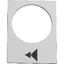 Etichetta - 30x40mm - bianco - sollevamento o destra, lento-veloce - SCHNEIDER ELECTRIC ZB2BY4903 product photo
