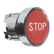 Testa pulsante D. 22  - ad impulso - filoghiera - rossa - stop - SCHNEIDER ELECTRIC ZB4BA434 product photo