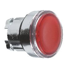 Testa pulsante luminoso D. 22  - rosso - per inserimento etichetta- per LED universale - SCHNEIDER ELECTRIC ZB4BA48 product photo