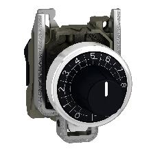 Testa per potenziometro D. 22  - nero - per asse 6.35 mm - SCHNEIDER ELECTRIC ZB4BD922 product photo