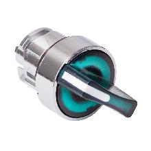 Testa selettore luminoso - 2 posiz.ioni D.22 - verde- per LED universale - SCHNEIDER ELECTRIC ZB4BK1433 product photo
