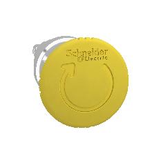 Testa pulsante D.22  - sblocco rotazione - fungo D.40mm - gialla - SCHNEIDER ELECTRIC ZB4BS55 product photo