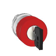Testa pulsante D.22 -sblocco a chiave - fungo D.30 - rossa - Ronis 455 - SCHNEIDER ELECTRIC ZB4BS934 product photo