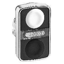 TESTA PULSANTE A DOPPIO TASTO LUMINOSO - SCHNEIDER ELECTRIC ZB4BW7A1720 - SCHNEIDER ELECTRIC ZB4BW7A1720 product photo