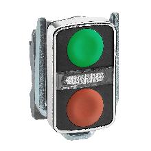 TESTA PULSANTE A DOPPIO TASTO LUMINOSO - SCHNEIDER ELECTRIC ZB4BW7A3740 - SCHNEIDER ELECTRIC ZB4BW7A3740 - SCHNEIDER ELECTRIC ZB4BW7A3740 product photo