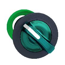 Testa selettore luminoso verde 2 posizioni D.30 - filopannello  - per LED universale - SCHNEIDER ELECTRIC ZB5FK1233 product photo