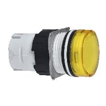 Testa lampada spia D.16 - circolare - gemma liscia gialla - SCHNEIDER ELECTRIC ZB6AV5 product photo