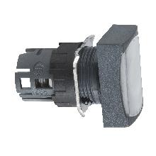 Testa pulsante luminoso rettangolare D.16 - filoghiera - bianco - SCHNEIDER ELECTRIC ZB6DW1 product photo