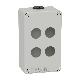 Pulsantiera in metallo grigia  M20 4 fori 22MM 80X130X51,5 UL CSA - SCHNEIDER ELECTRIC XAPD2204 product photo Photo 01 2XS