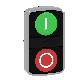 Testa pulsante doppio D. 22  - rossa + verde - 0/I - IP40 - SCHNEIDER ELECTRIC ZB4BA7341 product photo Photo 01 2XS