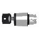 Testa selettore D.22  - 3 posizione - chiave azzurra - estrazione chiave tutte pos - SCHNEIDER ELECTRIC ZB4BG0F046 product photo Photo 09 2XS