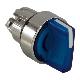 Testa selettore luminoso - 3 posizioni D.22 - blu- per LED universale - SCHNEIDER ELECTRIC ZB4BK1763 product photo Photo 01 2XS