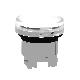 Testa lampada spia D.22  gemme striate bianche- per LED universale - SCHNEIDER ELECTRIC ZB4BV013S product photo Photo 05 2XS