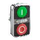 Testa pulsante doppio D.22 - rossa + verde - con marcatura - SCHNEIDER ELECTRIC ZB4BW7A3741 product photo Photo 01 2XS