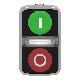Testa pulsante doppio D.22 - rossa + verde - con marcatura - SCHNEIDER ELECTRIC ZB4BW7A3741 product photo Photo 06 2XS