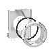 Kit montaggio a incasso, metallo per luce pilota e pulsante D.22 - SCHNEIDER ELECTRIC ZB4BZ021 product photo Photo 01 2XS