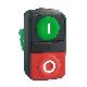 Testa pulsante doppio D.22 - rosso + verde - 0/I - SCHNEIDER ELECTRIC ZB5AL7341 product photo Photo 01 2XS