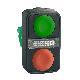 Testa pulsante doppio D.22 - rossa + verde - senza marcatura - SCHNEIDER ELECTRIC ZB5AW7A3740 product photo Photo 01 2XS