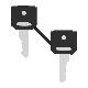 Chiave di ricambio - 455 - set di 2 chiavi, con cappuccio - SCHNEIDER ELECTRIC ZBG455P product photo Photo 04 2XS